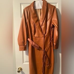 Faux leather dress